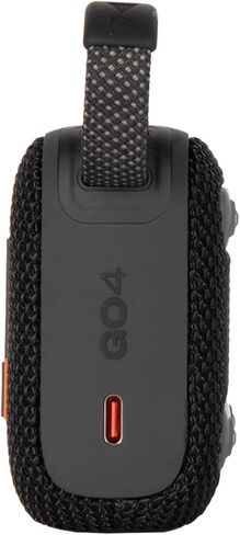 JBL Go 4 Portable Bluetooth Speaker, Built-in Battery, Waterproof and Dustproof - Black (JBLGO4BLKAM) + USB-C Adapter + Microfiber Cloth in Kuwait