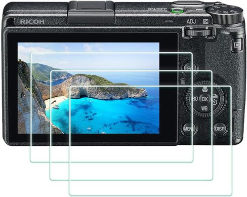 PCTC 3 عبوات GRIII واقي شاشة لـ Ricoh GR III GR III X GRIII HDF GR 3 GR3 GR IIIx GRIIIx GR3x، صلابة 9H 0.3 مم شاشة زجاجية مقسى رفيعة للغاية، تغطية كاملة من الحافة إلى الحافة in Kuwait