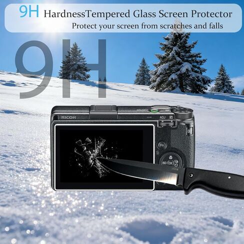 PCTC 3 عبوات GRIII واقي شاشة لـ Ricoh GR III GR III X GRIII HDF GR 3 GR3 GR IIIx GRIIIx GR3x، صلابة 9H 0.3 مم شاشة زجاجية مقسى رفيعة للغاية، تغطية كاملة من الحافة إلى الحافة in Kuwait