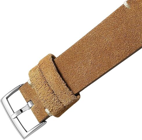 ADDIESDIVE Vintage Suede Watch Strap 20 mm Quick Release Brown Leather Watch Bands Genuine Leather Watch Straps for Men Women Stainless Steel Buckle in Kuwait