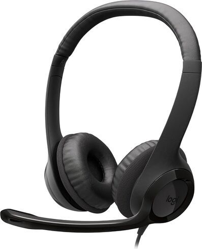 لوجيتيك كلير شات كومفورت/سماعة رأس USB H390 (أسود) in Kuwait