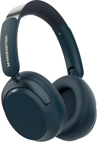 Monster Persona 3rd ANC Active Noise Canceling Headphones, Wireless Bluetooth 5.4 Over-Ear Headphones with 6 Mics, 70H Playtime and 3 EQ Modes, Deep Bass, Foldable Comfort Design for Travel, Blue in Kuwait