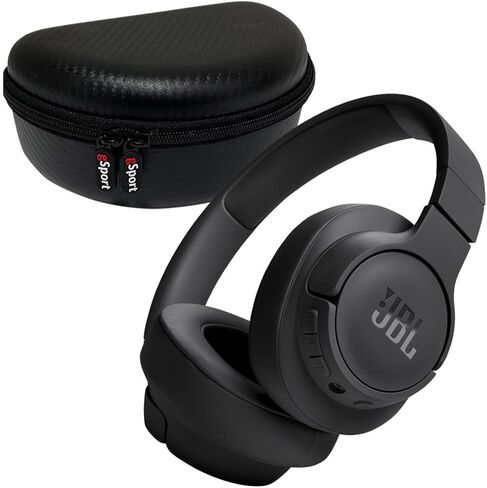 مجموعة سماعات الرأس JBL Tune 720BT اللاسلكية فوق الأذن بتقنية البلوتوث مع حقيبة gSport (أسود) in Kuwait