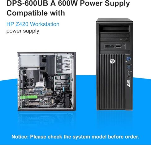 مصدر طاقة DPS-600UB A 632911-001 600 واط مُحدث 623193-001 PSU متوافق مع محطة عمل HP Z420 623193-003 632911-003 DPS-600UB A لمصدر طاقة HP 600 واط in Kuwait