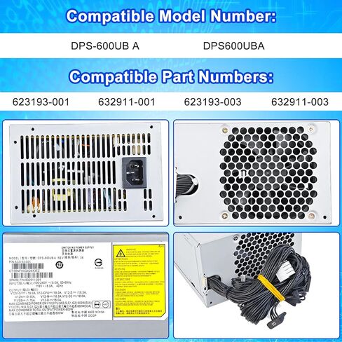 مصدر طاقة DPS-600UB A 632911-001 600 واط مُحدث 623193-001 PSU متوافق مع محطة عمل HP Z420 623193-003 632911-003 DPS-600UB A لمصدر طاقة HP 600 واط in Kuwait