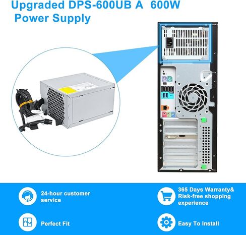 مصدر طاقة DPS-600UB A 632911-001 600 واط مُحدث 623193-001 PSU متوافق مع محطة عمل HP Z420 623193-003 632911-003 DPS-600UB A لمصدر طاقة HP 600 واط in Kuwait
