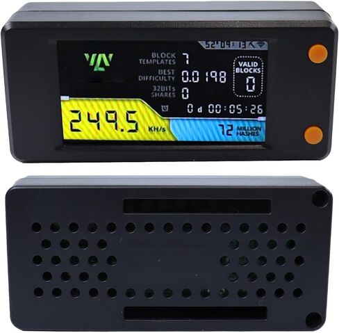 Bitcoins Miner LV02, 250KH/s USB-C Bitcoin Miner, Solo Miner with 1.9 inch Full-Color Display Asic Miner, 1W Low Power Consumption Crypto Miner, 2.4G WiFi Solo Lottery Mining for Home and Beginners in Kuwait