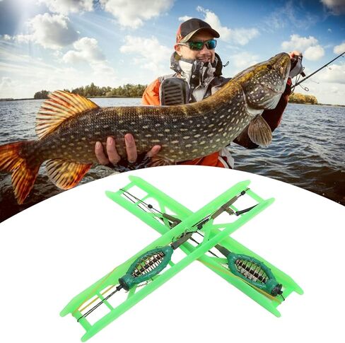 Keenso Fishing Hooks, Carp Hooks, Feeder Cage with Metal Sinker, for Carp Fishing, Lakes, Rivers, and Bait Management in Kuwait