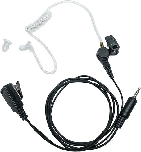 سماعة أذن أنبوبية صوتية مع ميكروفون PTT متوافقة مع EVX-S29 Yaesu VX-6R VX-7R VX-170 FT-270 Standard Horizon HX210 HX400 HX870 HX750S HX890 جهاز اتصال لاسلكي ثنائي الاتجاه 2 حزمة in Kuwait
