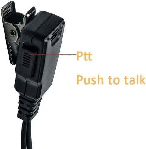 سماعة أذن أنبوبية صوتية مع ميكروفون PTT متوافقة مع EVX-S29 Yaesu VX-6R VX-7R VX-170 FT-270 Standard Horizon HX210 HX400 HX870 HX750S HX890 جهاز اتصال لاسلكي ثنائي الاتجاه 2 حزمة in Kuwait