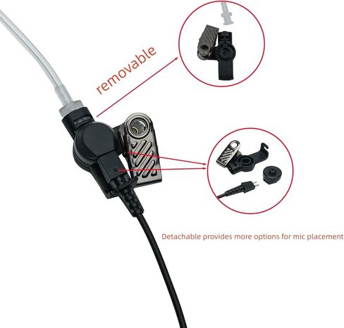 سماعة أذن XPR 3500e، مجموعة أدوات مراقبة الأنبوب الصوتي السرية لجهاز موتورولا XPR3500 XPR3000 XPR3300 XPR3300e R5 ثنائي الاتجاه لاسلكي تخاطب 10 عبوات in Kuwait