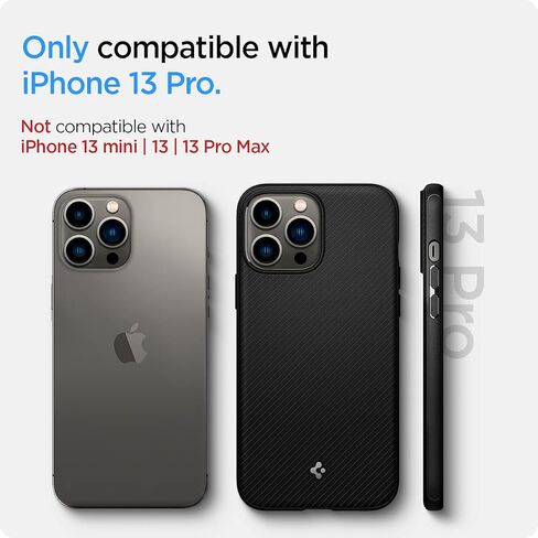 Spigen Mag Armor (MagFit) Compatible with MagSafe Designed for iPhone 13 Pro Case (2020) - Matte Black in Kuwait