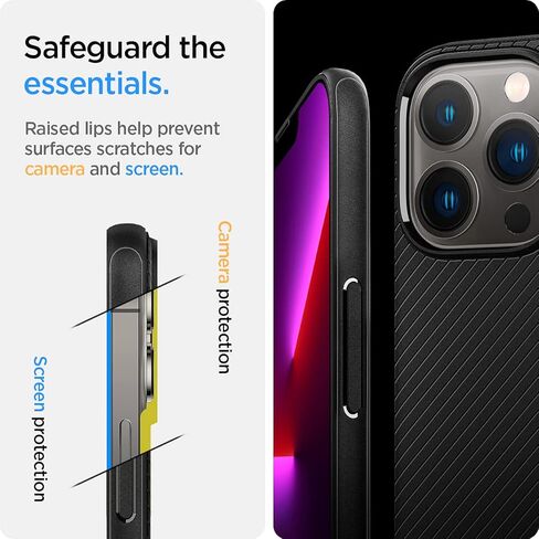 Spigen Mag Armor (MagFit) Compatible with MagSafe Designed for iPhone 13 Pro Case (2020) - Matte Black in Kuwait