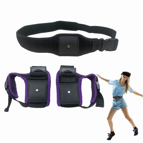 مجموعة حزام القدم والخصر لتتبع HTC Vive، متوافقة مع HTC Vive (1.0، 2.0، 3.0) Ultimate Tracker وTundra Tracker، مناسبة للياقة الواقع الافتراضي، VRChat، وإنتاج الرسوم المتحركة. in Kuwait