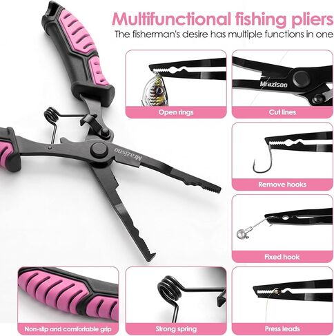 Fishing Tools Kit-Stainless Steel Fishing Pliers, Fish Lip Gripper, Multi-Functional Jaw Anti-Corrosion, Fishmen Must Have Fishing Gear in Saudi Arabia