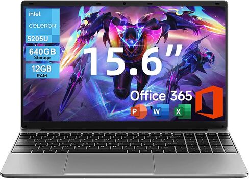 jumper 15.6" FHD Laptop, 12GB RAM 640GB Storage Expandable to 512GB,1 Year Office 365, Numeric Keyboard, HDMI, WiFi5, BT4.2,38Wh Battery, Windows 11 Laptop for Business and Student in Kuwait
