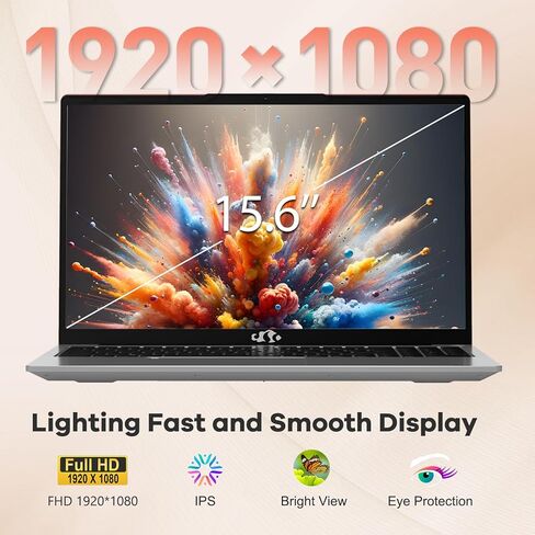 NIMO 15.6 FHD-Laptop,6-Cores AMD Ryzen 5 6600H 660M 6nm GPU, 16GB DDR5 1TB SSD (Beat i5-12450H) IPS 100W Type-C Gaming Business Laptops-Computer with Fingerprint Backlit Keyboard WiFi5 Win 11 in Kuwait
