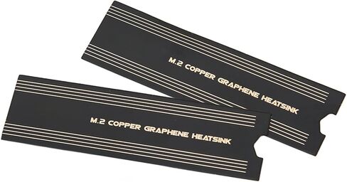 Jectse M.2 SSD Heatsink، قطعتان من النحاس المطلي بالجرافين، تبريد سريع، سهل التركيب، متوافق مع PS5، 2.9 × 0.006 × 0.87 بوصة in Kuwait
