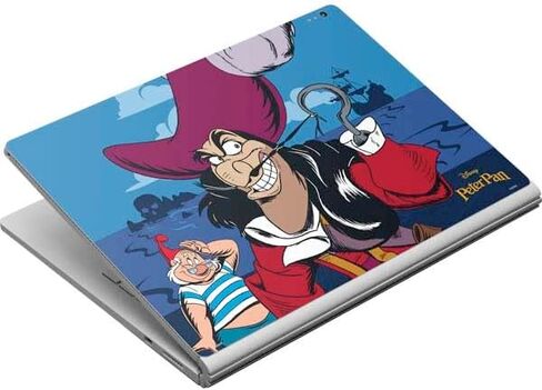 غلاف كمبيوتر محمول من Skinit متوافق مع Surface Book - تصميم Disney Peter Pan Captain Hook وSMEE مرخص رسميًا in Kuwait