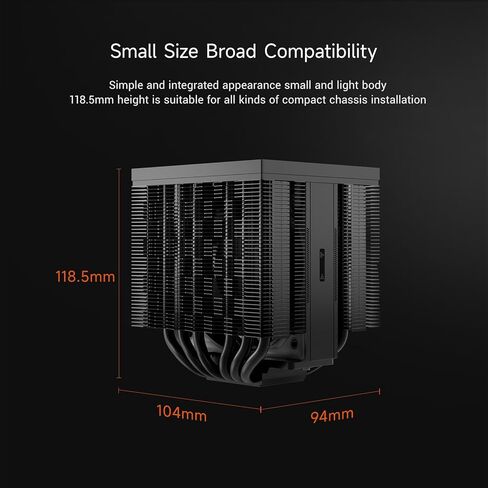 PCCOOLER مبرد هواء وحدة المعالجة المركزية ثنائي البرج، 6 أنابيب حرارية، مراوح PWM مزدوجة، تبريد عالي الأداء لـ Intel LGA1700/1200/115X وAMD AM5/AM4، تركيب هادئ وسهل (RZ620 MX) in Kuwait