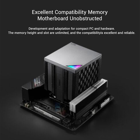 PCCOOLER مبرد هواء وحدة المعالجة المركزية ثنائي البرج، 6 أنابيب حرارية، مراوح PWM مزدوجة، تبريد عالي الأداء لـ Intel LGA1700/1200/115X وAMD AM5/AM4، تركيب هادئ وسهل (RZ620 MX) in Kuwait