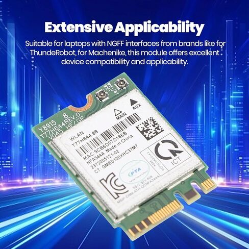 WiFi Card for PC, NGFF M.2 Network Card 1200Mbps, BT4.1 2.4G 5G Band Adapter for W 7 8 10 11 for Laptops in Kuwait
