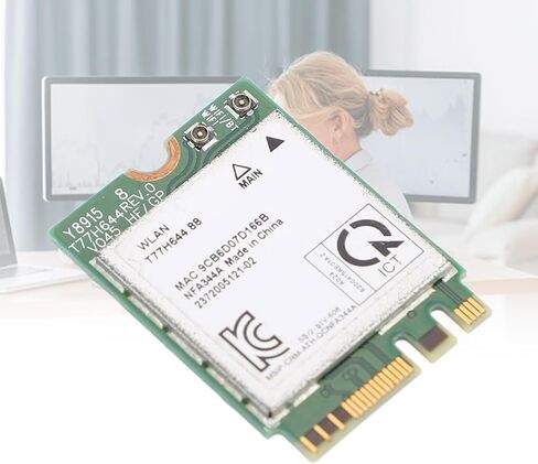 WiFi Card for PC, NGFF M.2 Network Card 1200Mbps, BT4.1 2.4G 5G Band Adapter for W 7 8 10 11 for Laptops in Kuwait