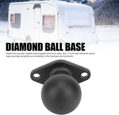 RiToEasysports Ball Base, 1.5 Inch Ball Mount Marine Grade Aluminum Alloy with Rubber, for Smartphones Tablets Cameras GPS in Kuwait