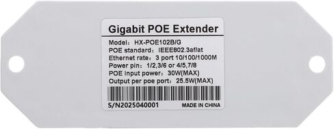 Naroote 2 Port Gigabit POE Extender, IEEE 802.3af At POE Repeater 1000Mbps 1 in 2 Out Plug and Play, with Intelligent Power Supply and Wall Mount Design, for IP Cameras Wireless AP in Kuwait