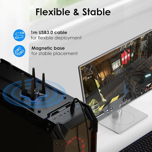 WAVLINK AX3000 WiFi Extender Outdoor with AX1800 USB WiFi Adapter for Desktop PC in Kuwait