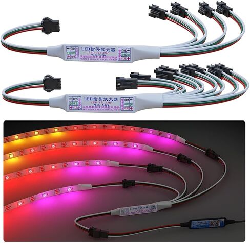 3PIN LED TTL مكبر صوت أحادي مكرر صغير قابل للعنونة قطاع جارلاند تحكم 5-24 فولت (1 إلى 8) in Kuwait