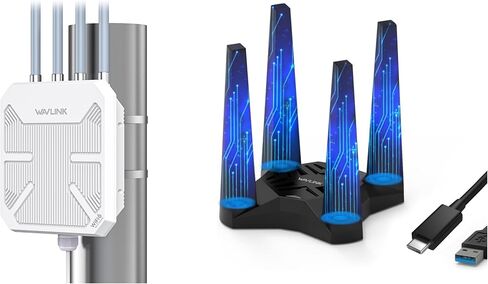 WAVLINK AX3000 WiFi Extender Outdoor with USB WiFi Adapter for Desktop PC in Kuwait