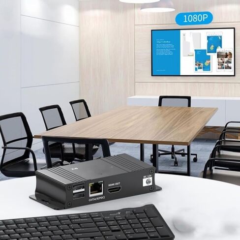 موسع إيثرنت KVM، جهاز استقبال إرسال الوسائط المتعددة بدقة 4K 30 هرتز HD مع منافذ USB 2.0 نقل 120 متر عبر كابل CAT5e/6/7، لإشارة مستقرة in Kuwait
