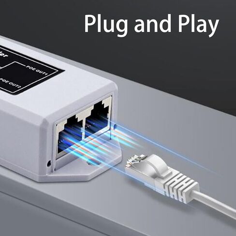 موسع Pomya Gigabit PoE 1 في 2 خارج 1000 ميجابت في الثانية، IEEE802.3af في مقسم مكرر PoE، توصيل وتشغيل محول الشبكة لمسافات طويلة لكاميرا IP، تصميم مثبت على الحائط in Kuwait
