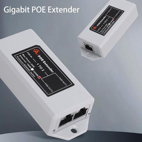 موسع Pomya Gigabit PoE 1 في 2 خارج 1000 ميجابت في الثانية، IEEE802.3af في مقسم مكرر PoE، توصيل وتشغيل محول الشبكة لمسافات طويلة لكاميرا IP، تصميم مثبت على الحائط in Kuwait