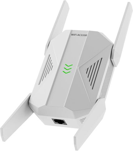 2026 WiFi Extender, AC2100 Dual Band WiFi Signal Booster for Home, WiFi Range Extender with Gigabit Ethernet Port, Up to 12888 Sq. Ft, 100+ Devices, Easy Setup Without App in Kuwait