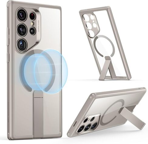 ESR for Samsung Galaxy S24 Ultra Magsafe Case with Kickstand, Wireless Charging Compatible with Magnetic, 3 Stand Modes, Military-Grade Protection, Shockproof Case Slim Fit for S24 Ultra, Clear in Saudi Arabia