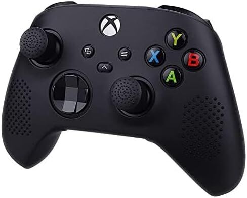 غطاء حماية من السيليكون لجهاز تحكم Xbox Series X/S - غطاء حماية مضاد للانزلاق ومضاد للخدش يناسب وحدة تحكم Xbox Series X/S - أسود in Kuwait