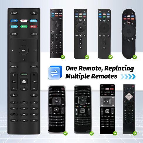 عالمي لاستبدال جهاز التحكم عن بعد للتلفزيون الذكي Vizio، VizioRemote متوافق مع VIZIO جميع أجهزة التلفاز LED LCD HD 4K UHD HDR الذكية in Kuwait