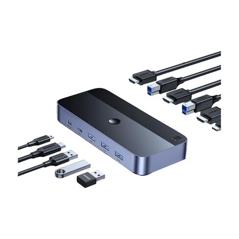 KVM Switch HDMI Two in one Out 4K Display Sharing Distribution Split Screen to USB in Kuwait