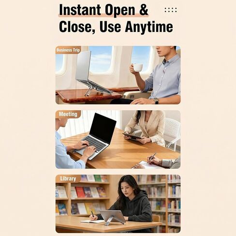 حامل الكمبيوتر المحمول OrdinarYone المحمول القابل للطي من سبائك الألومنيوم مع 5 ارتفاعات قابلة للتعديل للأجهزة مقاس 17 بوصة والمكاتب والسفر المنزلي in Kuwait