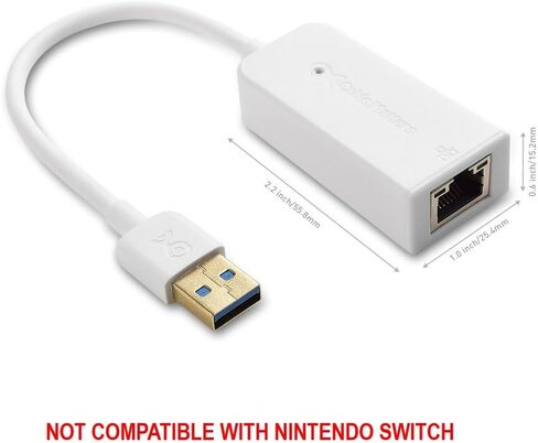 كابل ماترز، محول USB 3.0 إلى إيثرنت، 10/100/1000 ميجابت في الثانية، أبيض in Kuwait