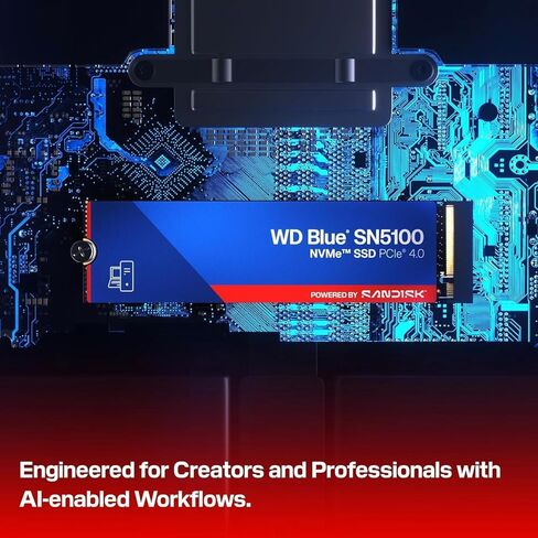 Blue SN5100 500GB NVMe SSD - M.2 2280, PCIe Gen 4.0, Internal Solid State Drive - Read Speeds Up to 6,600MB/s, Upgrade Storage for PC/Laptops - WDS500G5B0E in Kuwait