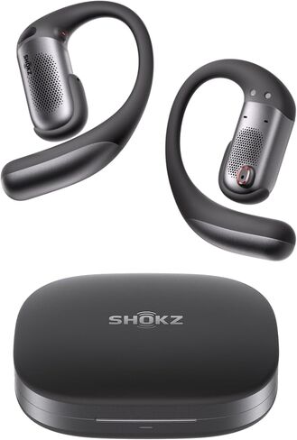 سماعات أذن مفتوحة SHOKZ OpenFit Pro (أسود) - مع حقيبة رياضية سوداء للرياضة والتمارين والسفر in Kuwait