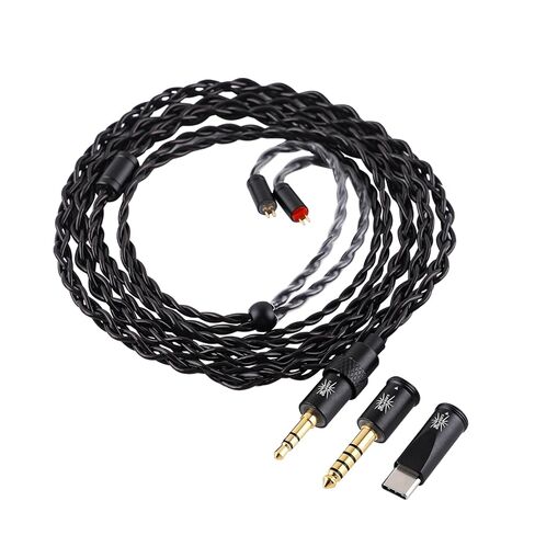 Linsoul Kiwi Ears x B_Media Terras IEM Cable, with Type-C USB C/3.5mm/4.4mm Plug,4N Single Crystal Copper 32AWG 4-Core in Ear Monitor Cord, 1.25m HiFi Upgrade Wire for Astral Orchestra II Arete Hype4 in Kuwait