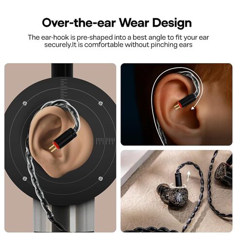 Linsoul Kiwi Ears x B_Media Terras IEM Cable, with Type-C USB C/3.5mm/4.4mm Plug,4N Single Crystal Copper 32AWG 4-Core in Ear Monitor Cord, 1.25m HiFi Upgrade Wire for Astral Orchestra II Arete Hype4 in Kuwait