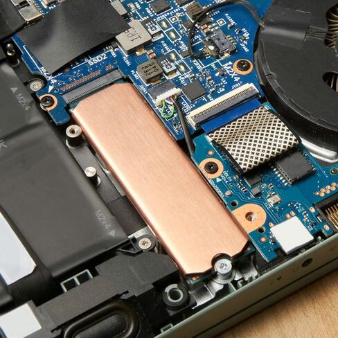 POCREATION SSD Copper Heat Sink, M.2 2280 Copper Heat Sink Stable Rustproof Hard Disk with Silicone Thermal Pad for M.2 2280 NVMe SSD in Kuwait