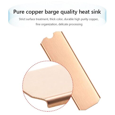 POCREATION SSD Copper Heat Sink, M.2 2280 Copper Heat Sink Stable Rustproof Hard Disk with Silicone Thermal Pad for M.2 2280 NVMe SSD in Kuwait