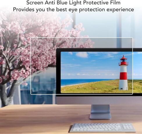 24inch Computer Blue Light Blocking Screen Protector, Eye Protection Filter Panel for 24inch 16:9 Widescreen Desktop PC Monitor, with Anti Coating, Ideal for Eye Care in Kuwait