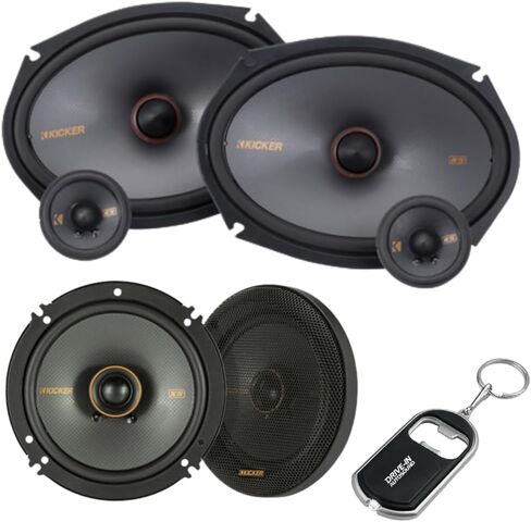 KICKER KS-Series 51KSS269 6"x9" Component Speakers and 51KSC6504 6.5" Coaxial Speakers - High Power Handling in Kuwait